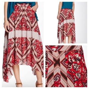 Free People A-Line Skirt Printed Paradise